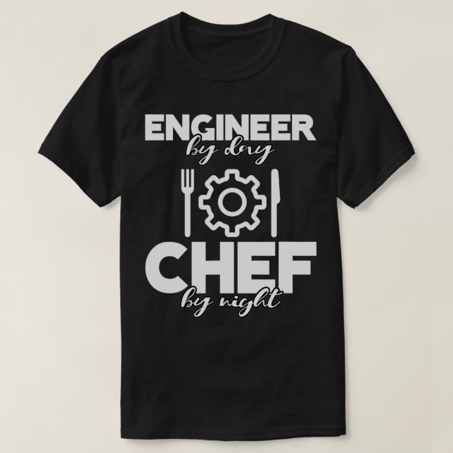 Ingenjör efter daglig ost per natt t shirt (Design framsida)