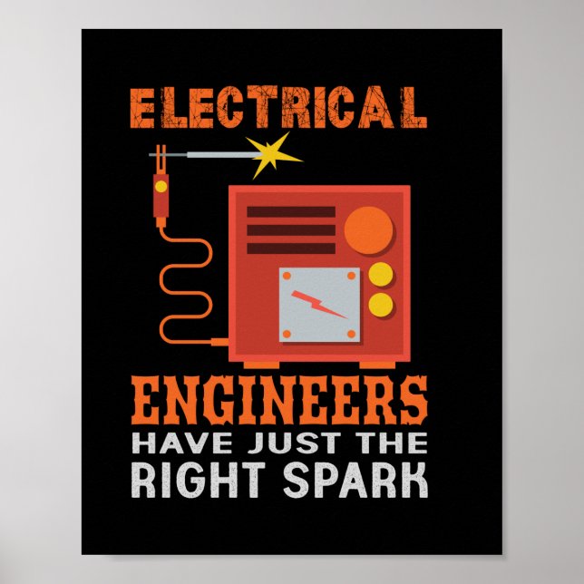 Ingenjör Electrical Ingenjör har precis Högerna Poster (Framsidan)