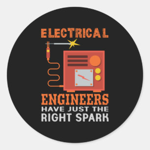 Ingenjör Electrical Ingenjör har precis Högerna Runt Klistermärke
