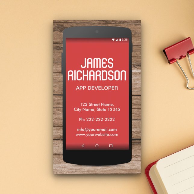 Ingenjör för Mobile Mobilare App Developer Softwar Visitkort (Skapare uppladdad)