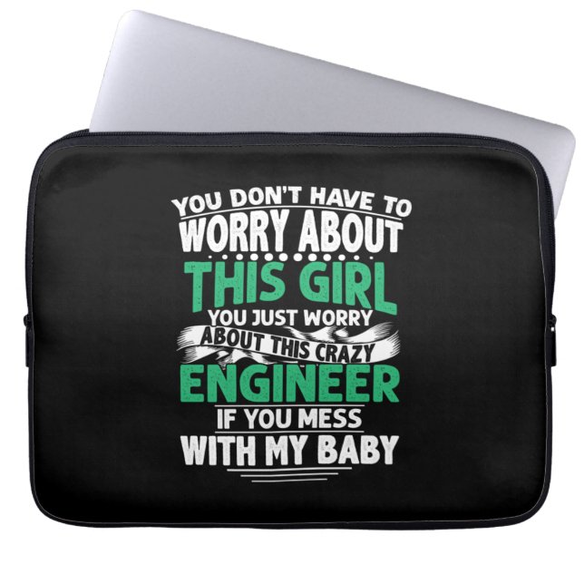 Ingenjör Girl Ingenjör Laptop Fodral (Framsidan)