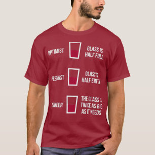 Ingenjör Glass halv Fullt Funny Engineering Joke T Shirt