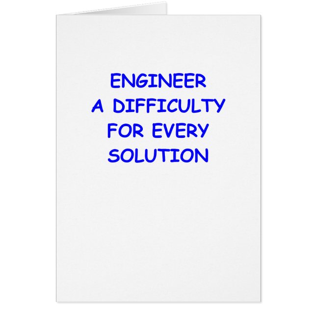 ingenjör hälsningskort (Framsidan)