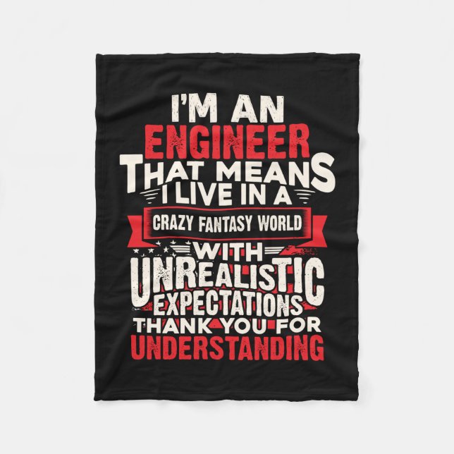 Ingenjör I är en Ingenjör Fleecefilt (Framsidan)