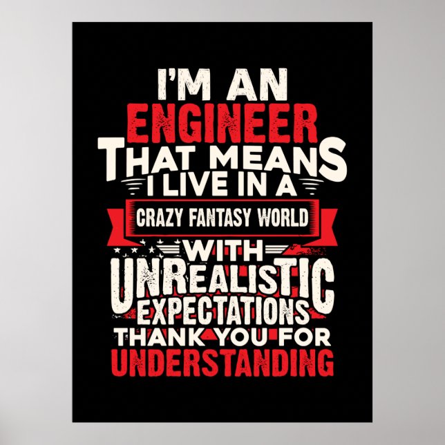 Ingenjör I är en Ingenjör Poster (Framsidan)