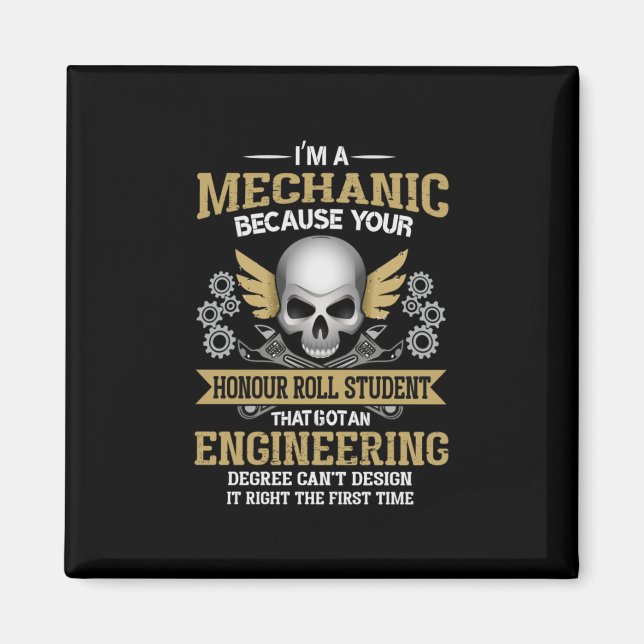 Ingenjör I är en mekanisk ingenjör Magnet (Framsidan)