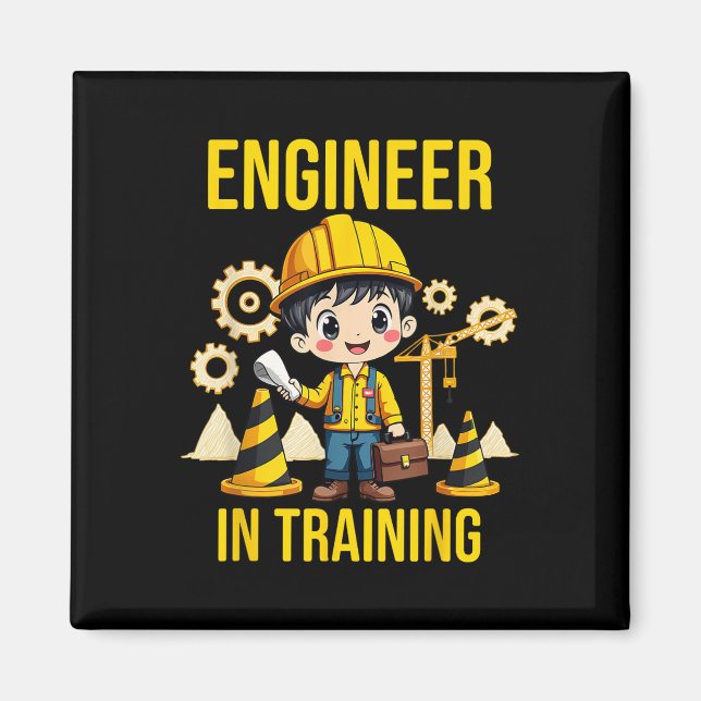 Ingenjör i fortbildning av framtida Ingenjör-ägara Magnet (Framsidan)