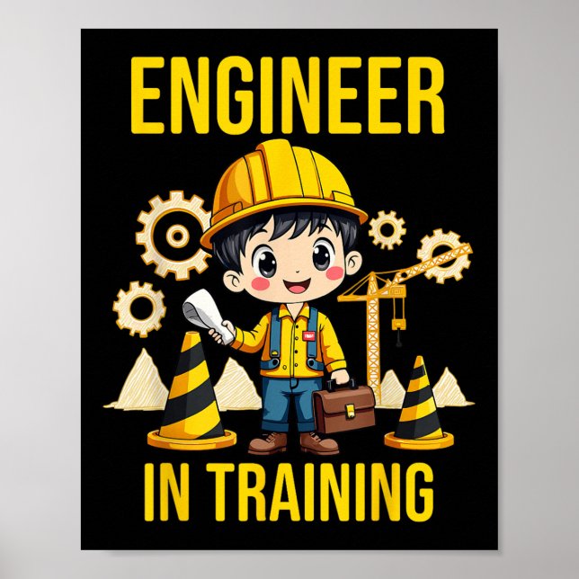 Ingenjör i fortbildning av framtida Ingenjör-ägara Poster (Framsidan)