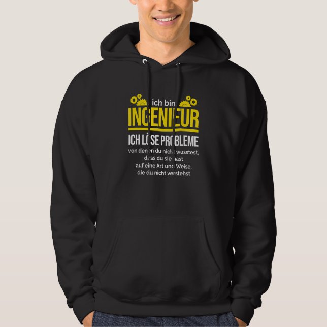 Ingenjör I Lös problem Mekaniska Ingenjör Hoodie (Framsida)