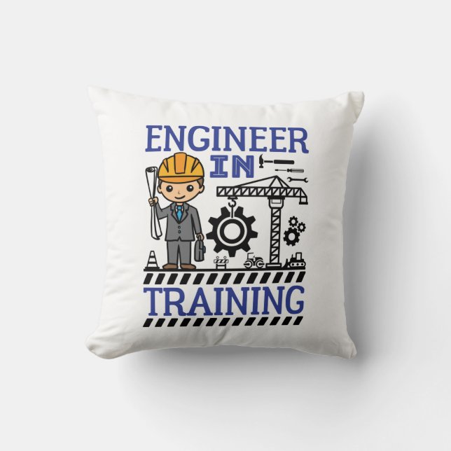 Ingenjör i Training Boys STEM Kudde (Framsida)