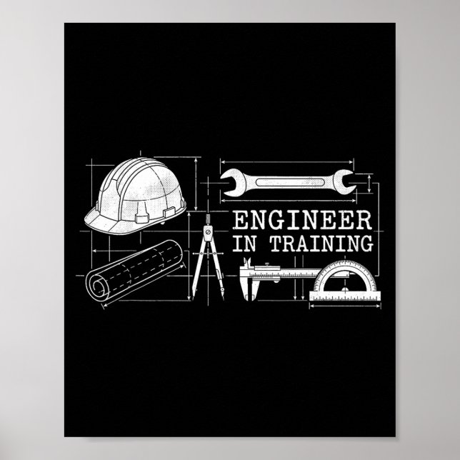 Ingenjör i utbildning Framtida ingenjörsteknik Poster (Framsidan)