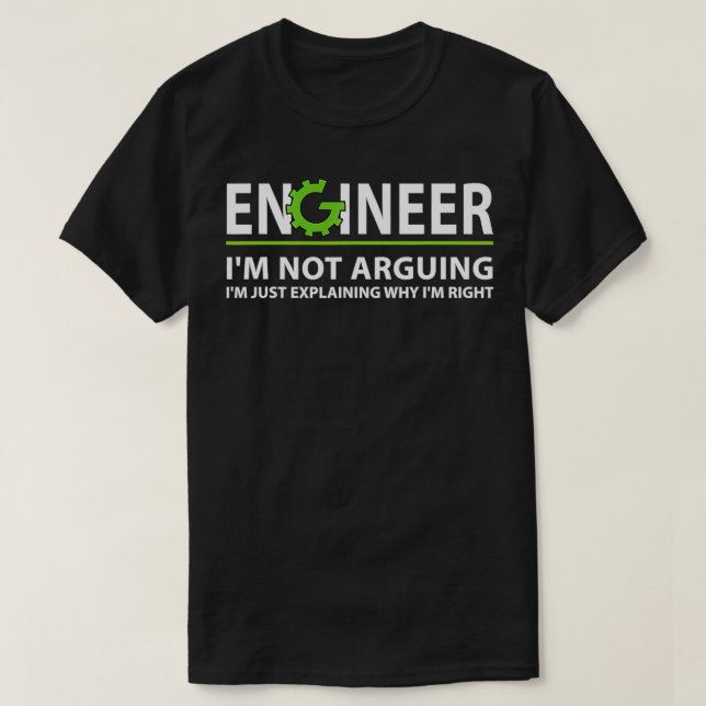 Ingenjör Im är inte en förespråkande ingenjörskons T Shirt (Design framsida)