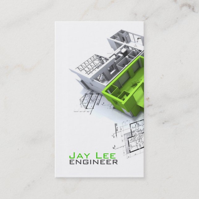 Ingenjör, ingenjörskonst Affärskort Visitkort (Framsida)