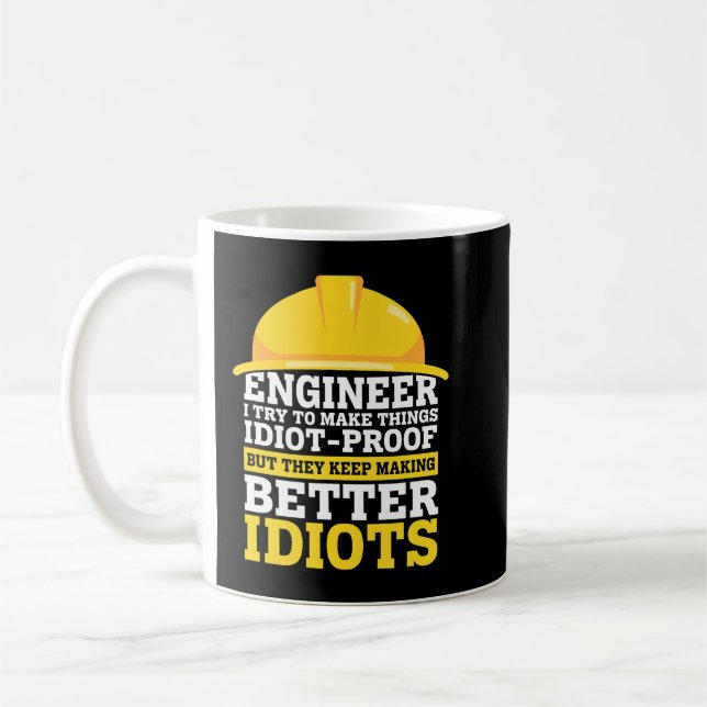Ingenjör ingenjörskonst Roliga meningar Kaffemugg (Vänster)