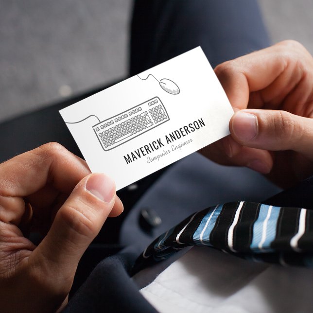 Ingenjör IT Tech för modern dator Visitkort (Skapare uppladdad)