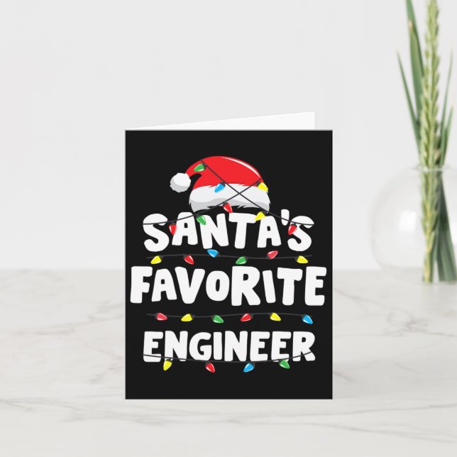 Ingenjör jul tomtens favoritroliga present Xma Kort (Framsida)