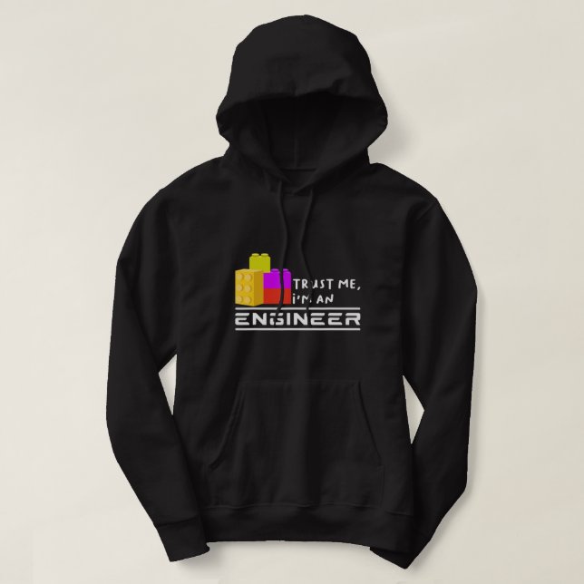 Ingenjör Kids Children Leksak Big Byggnad Blocks B Hoodie (Design framsida)