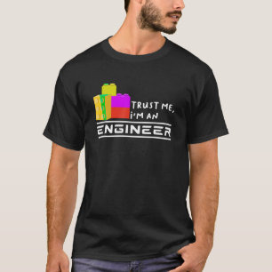 Ingenjör Kids Children Leksak Big Byggnad Blocks B T Shirt