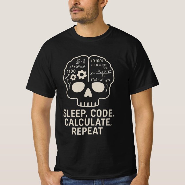 "Ingenjör Life T-Shirt - Geometric Blueprint Desig (Framsida)