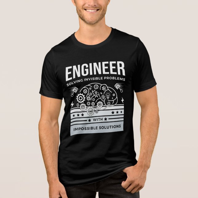 Ingenjör - Lös osynliga problem T Shirt (Framsida)
