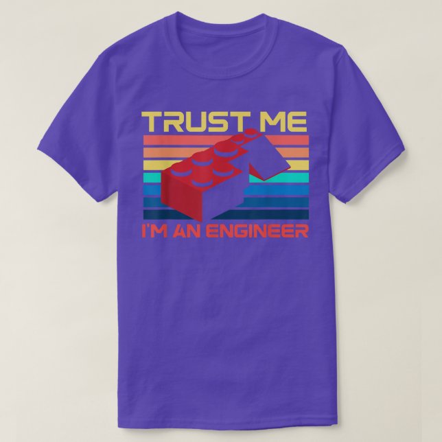 Ingenjör Master Builder Bygger block Bricks Bri T Shirt (Design framsida)