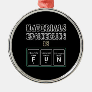 Ingenjör-materialteknik är Roligt Julgransprydnad Metall