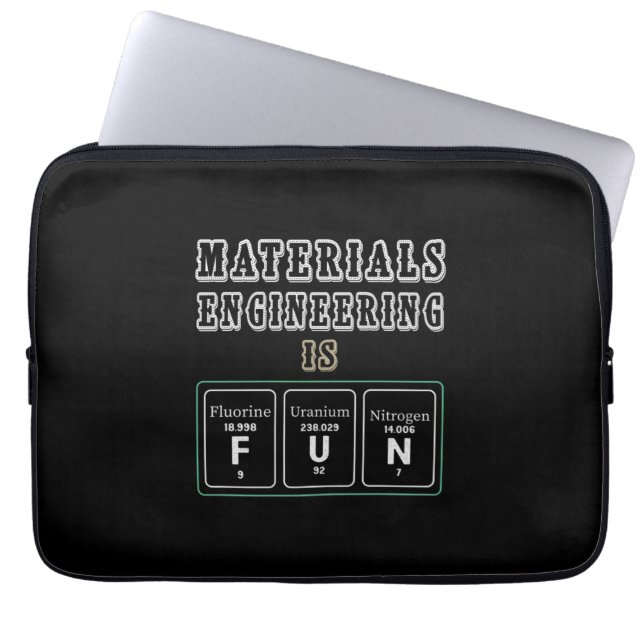 Ingenjör-materialteknik är Roligt Laptop Fodral (Framsidan)