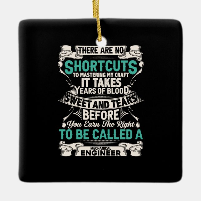 Ingenjör Mechanical Ingenjör Julgransprydnad Keramik (Framsida)