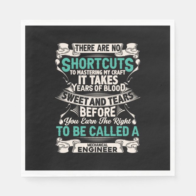 Ingenjör Mechanical Ingenjör Pappersservett (Framsidan)
