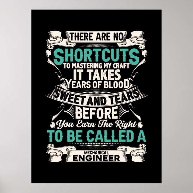 Ingenjör Mechanical Ingenjör Poster (Framsidan)