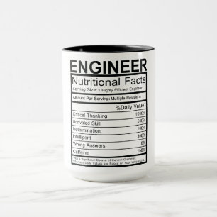 Ingenjör näringsmässiga fakta Mugg