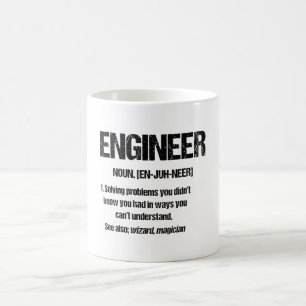 INGENJÖR NOUN-citattecken Studenten Kaffemugg