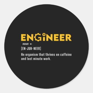 Ingenjör Noun Definition Engineering Computer Civi Runt Klistermärke