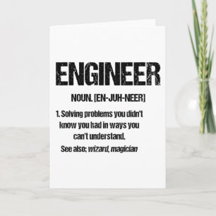 INGENJÖR NOUN Funny Engineering Quotes Studenten Kort
