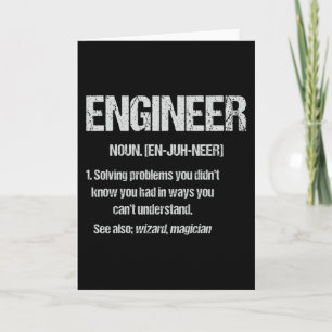 INGENJÖR NOUN Funny Engineering Quotes Studenten Kort