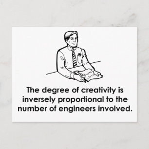 Ingenjör och kreativitet vykort