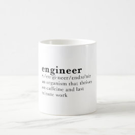 Ingenjör - ordbokdefinition kaffemugg