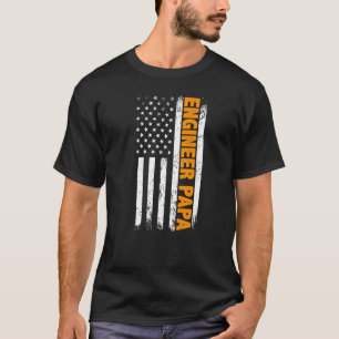 Ingenjör Pappa, Amerikanska Flagga Fars dag T Shirt