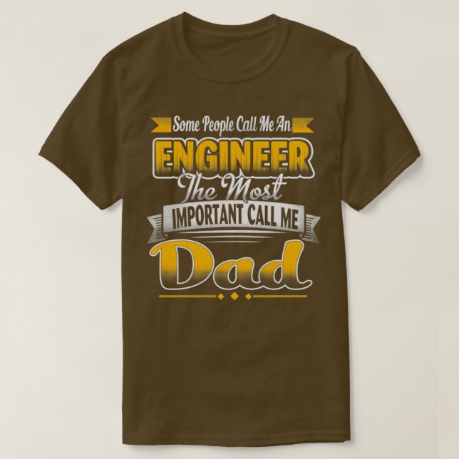 Ingenjör Pappa T Shirt (Design framsida)