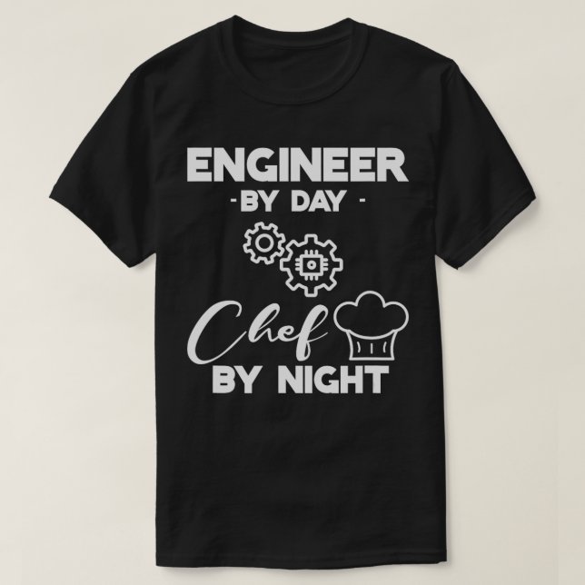 Ingenjör per dag Chef per natt 1 T Shirt (Design framsida)