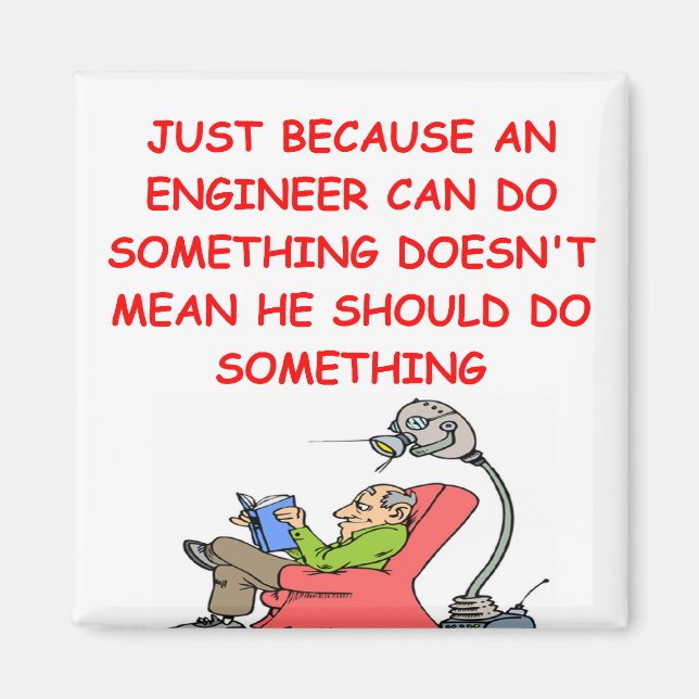 ingenjör-skämt magnet (Framsidan)