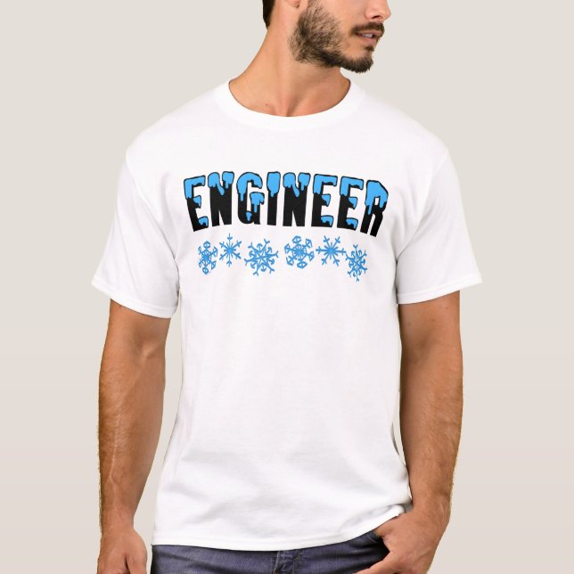 Ingenjör Snowflake T-Shirt (Framsida)