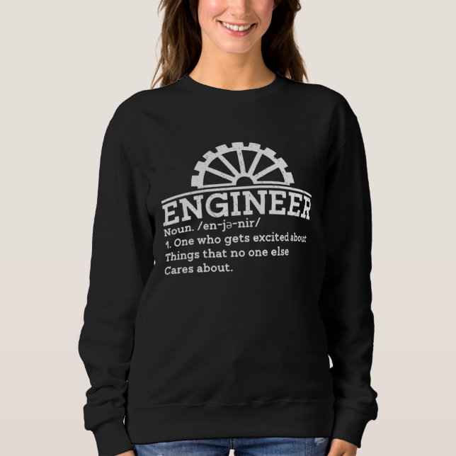 Ingenjör som blir upphetsad över saker som ingen t shirt (Framsida)
