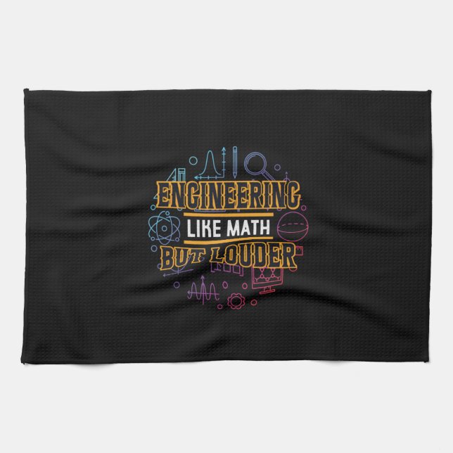 Ingenjör som matematik kökshandduk (Horisontell)