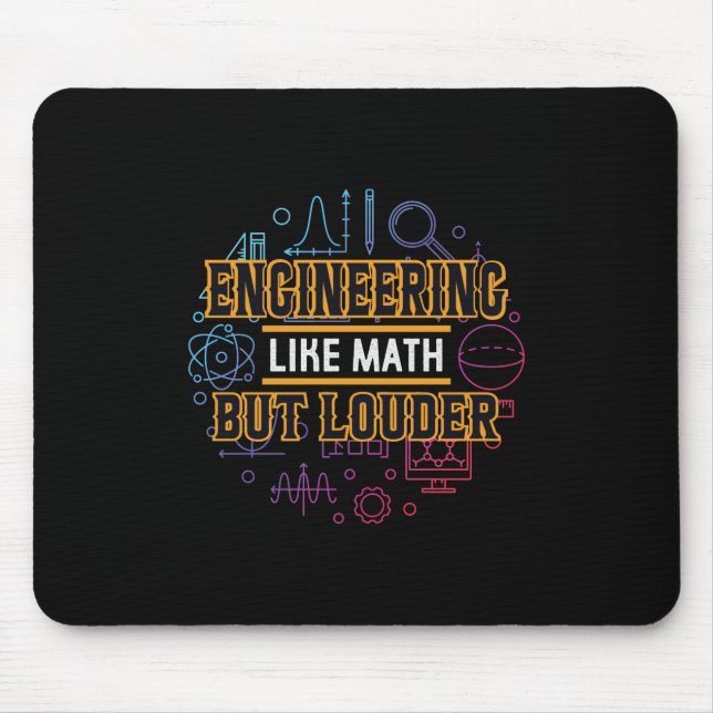 Ingenjör som matematik musmatta (Framsidan)