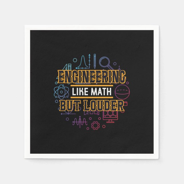 Ingenjör som matematik pappersservett (Framsidan)