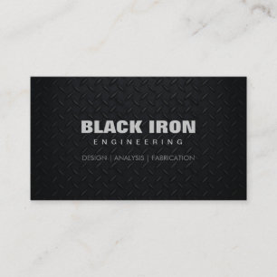 Ingenjör tekniska entreprenör Black Metall Visitkort
