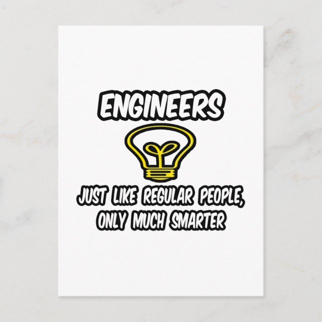 Ingenjör... vanliga människor, bara smartare vykort (Framsida)