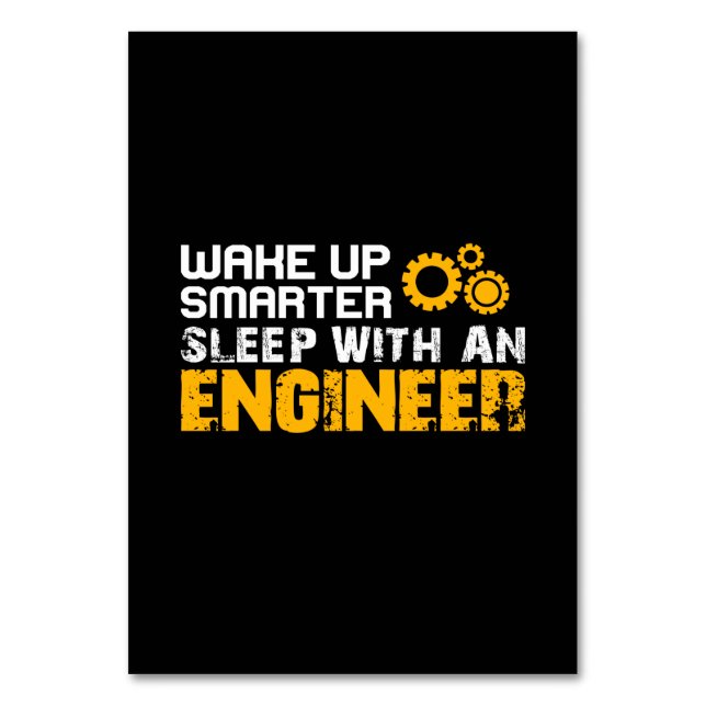 Ingenjör vilo med Ingenjör Bordsnummer (Framsidan)