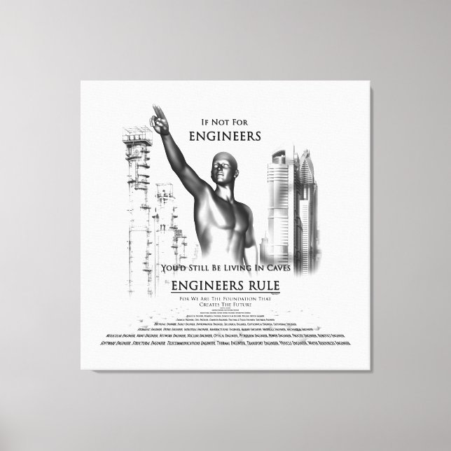 Ingenjörer styr Canvas Print (Framsida)